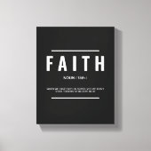 Faith Definition | Inspirerend Quote Wall Art Canvas Afdruk (Voorkant)