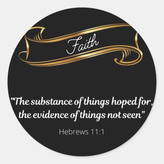 Faith Definition Ronde Sticker (Voorkant)