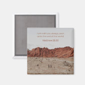 Faith Desert Collection – Matteüs 28:20 Magneet (Voorkant / Achterkant)
