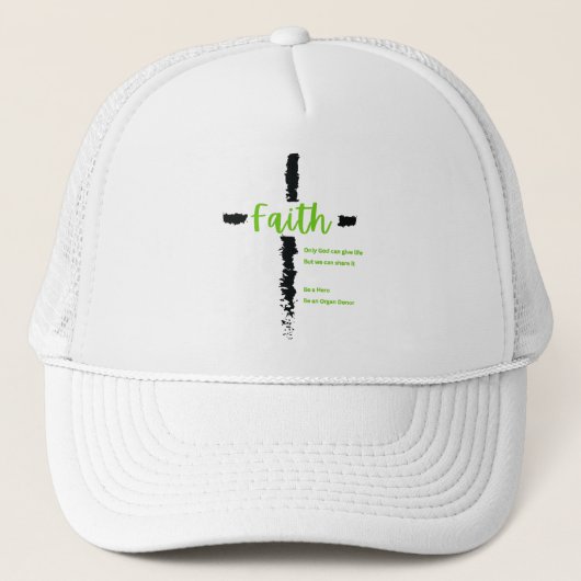 Faith Donor Awareness Hero Support Thankful Unisex Trucker Pet (Voorkant)