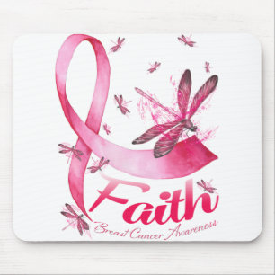 Faith Dragonfly Breast Cancer Awareness T-Shirt Muismat