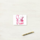Faith Dragonfly Breast Cancer Awareness T-Shirt Post-it® Notes (Op bureau)
