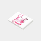 Faith Dragonfly Breast Cancer Awareness T-Shirt Post-it® Notes (Schuin)
