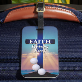 Faith Drives Far Golf Bagagelabel
