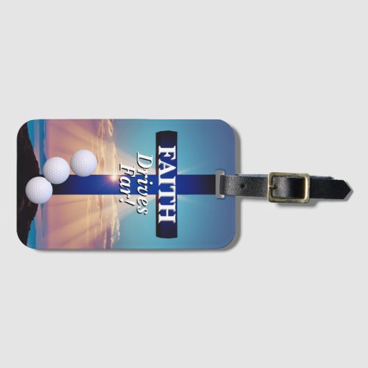 Faith Drives Far Golf  Bagagelabel (Voorkant (horizontaal))