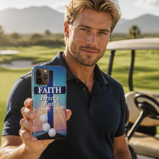 Faith Drives Far Golf  Case-Mate iPhone Case