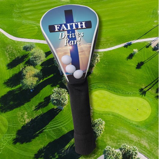 Faith Drives Far Golf Head Cover
