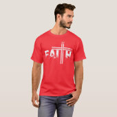 Faith Drum Stick Cross Christian God Jesus Fun Dru T-shirt (Voorkant volledig)