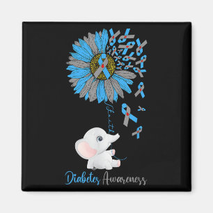 Faith Elephant & Zonnebloem Type 1 Diabetes Aw Magneet