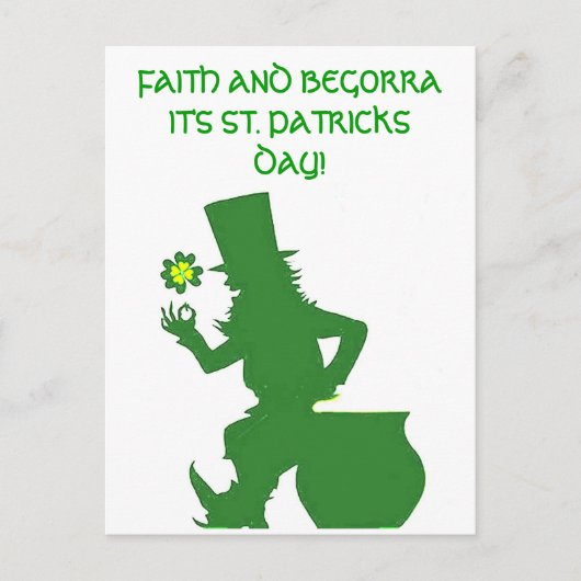 FAITH EN BEGORRA, ST.PATRICKS DAY briefkaart (Voorkant)