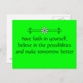 Faith en Belief Briefkaart (Voorkant / Achterkant)