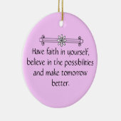 Faith en Belief Keramisch Ornament (Rechts)