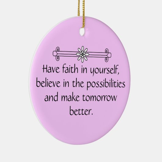 Faith en Belief Keramisch Ornament (Rechts)