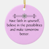 Faith en Belief Keramisch Ornament (Voorkant)