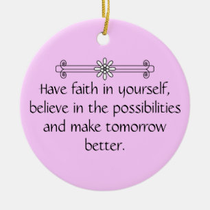 Faith en Belief Keramisch Ornament