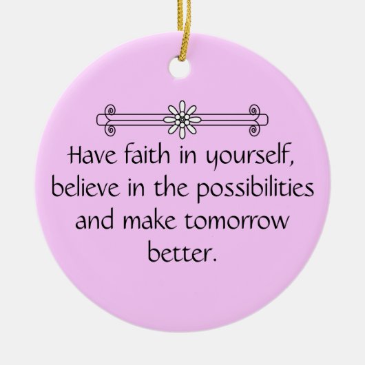 Faith en Belief Keramisch Ornament (Voorkant)