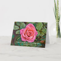 Faith en Pink Rose Dankkaart