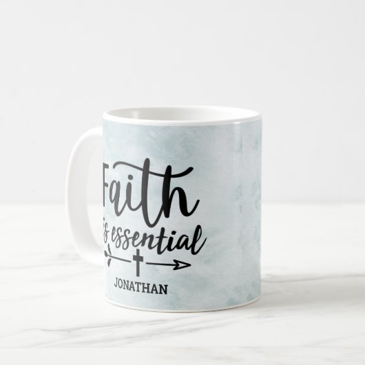 Faith Essential Personalized Coffee Mok (Voorkant links)