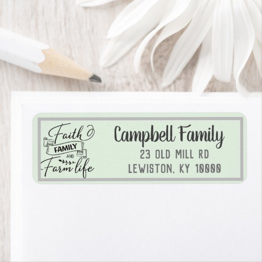 Faith Family Boerderij Life Return Label (Insitu)