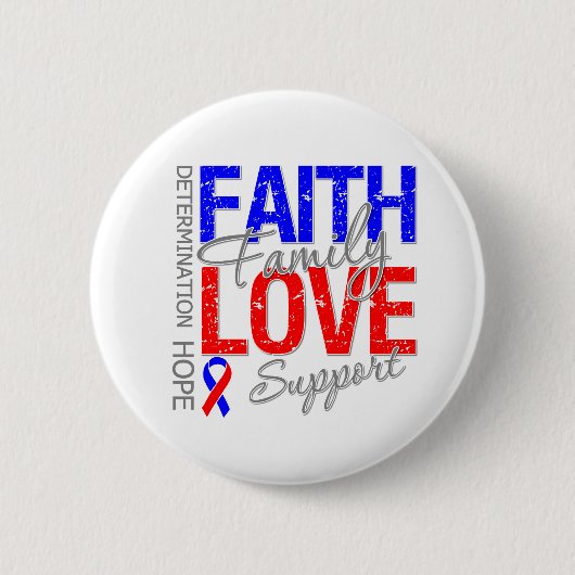 Faith Family Collage Pulmonaire Fibrose Ronde Button 5,7 Cm (Voorkant)