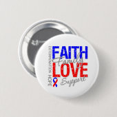 Faith Family Collage Pulmonaire Fibrose Ronde Button 5,7 Cm (Voorkant /achterkant)