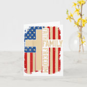 Faith Family Dom God Country Patriotic Christian O Kaart (Gele Bloem)