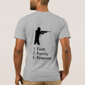 Faith, Family, Firearms T-Shirt (Achterkant)