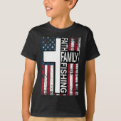 Faith Family Fishing Christian Proud Father Fisher T-shirt (Voorkant)