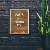 Faith Family Football - Aangepersonaliseerd rituur Poster