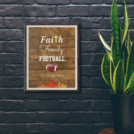Faith Family Football - Aangepersonaliseerd rituur Poster