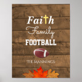 Faith Family Football - Aangepersonaliseerd rituur Poster (Voorkant)