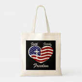 Faith Family Freedom American Flag Patriotic Day R Tote Bag (Achterkant)