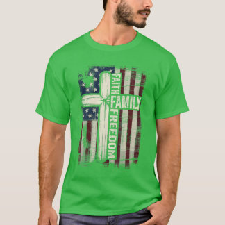 Faith Family Freedom USA Vlag T-shirt
