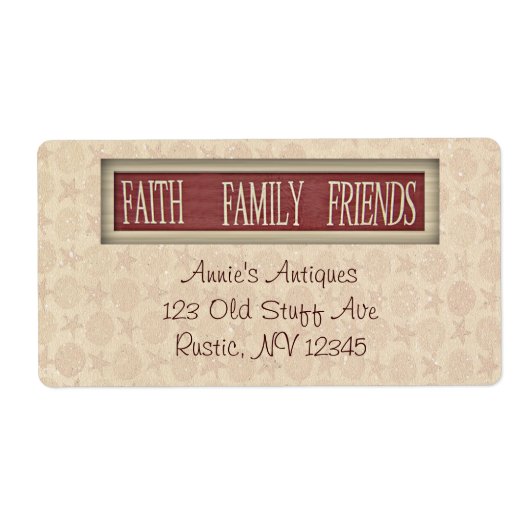 Faith Family Friends Business Label (Voorkant)