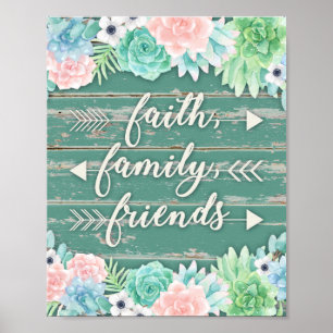 Faith, Family, Friends Succes Poster