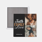Faith Family Love Personalized Magnet (Voorkant / Achterkant)