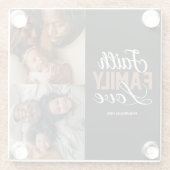 Faith Family Love Persoonlijke Drink Onderzetter Glazen Onderzetter (Achterkant)