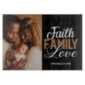 Faith Family Love Persoonlijke snijraad Snijplank (Voorkant)
