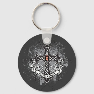 Faith Family Prayer Cross - Uteriene Cancer Sleutelhanger