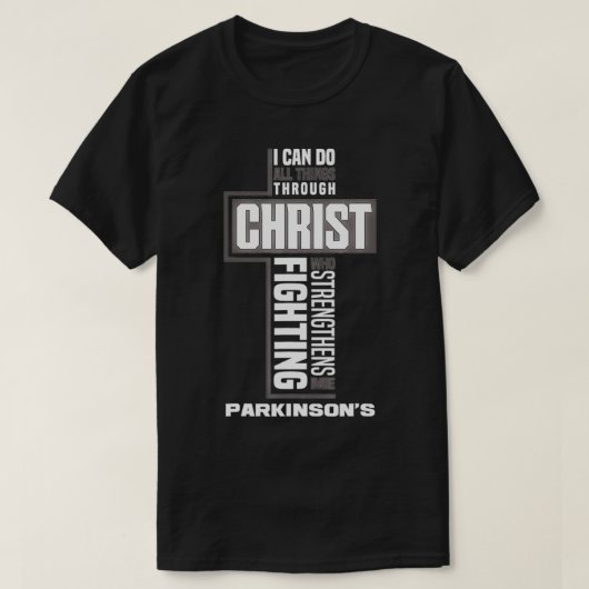 Faith Fear Jesus God Parkinson's Ziekte Parkinson T-shirt (Design voorkant)