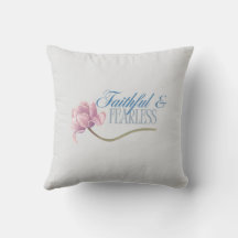 Faith & Fearless Typografie Design Kussenhoes