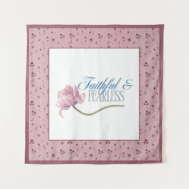 Faith & Fearless Typografie Design Kussenhoes Wandkleed