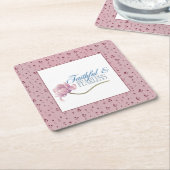 Faith & Fearless Typography Design Sierkussen Kartonnen Onderzetters (Schuin)