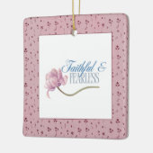 Faith & Fearless Typography Design Sierkussen Keramisch Ornament (Links)