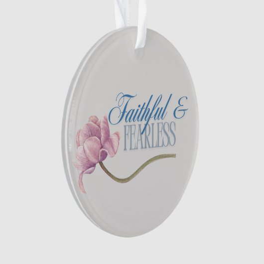 Faith & Fearless Typography Design Sierkussen Ornament (voorkant)