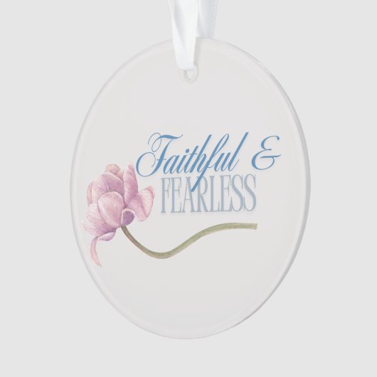 Faith & Fearless Typography Design Sierkussen Ornament (voorkant)