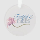 Faith & Fearless Typography Design Sierkussen Ornament (voorkant)