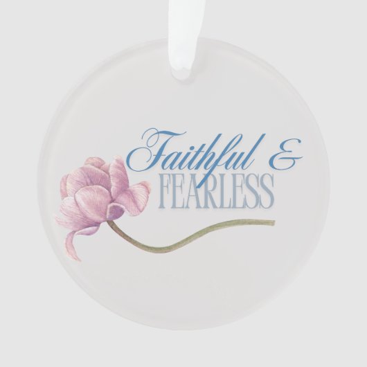 Faith & Fearless Typography Design Sierkussen Ornament (voorkant)