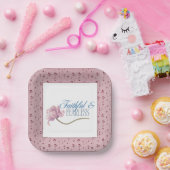 Faith & Fearless Typography Design Sierkussen Papieren Bordje (Feest)