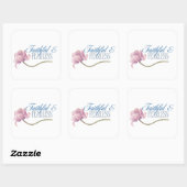 Faith & Fearless Typography Design Sierkussen Vierkante Sticker (Vel)